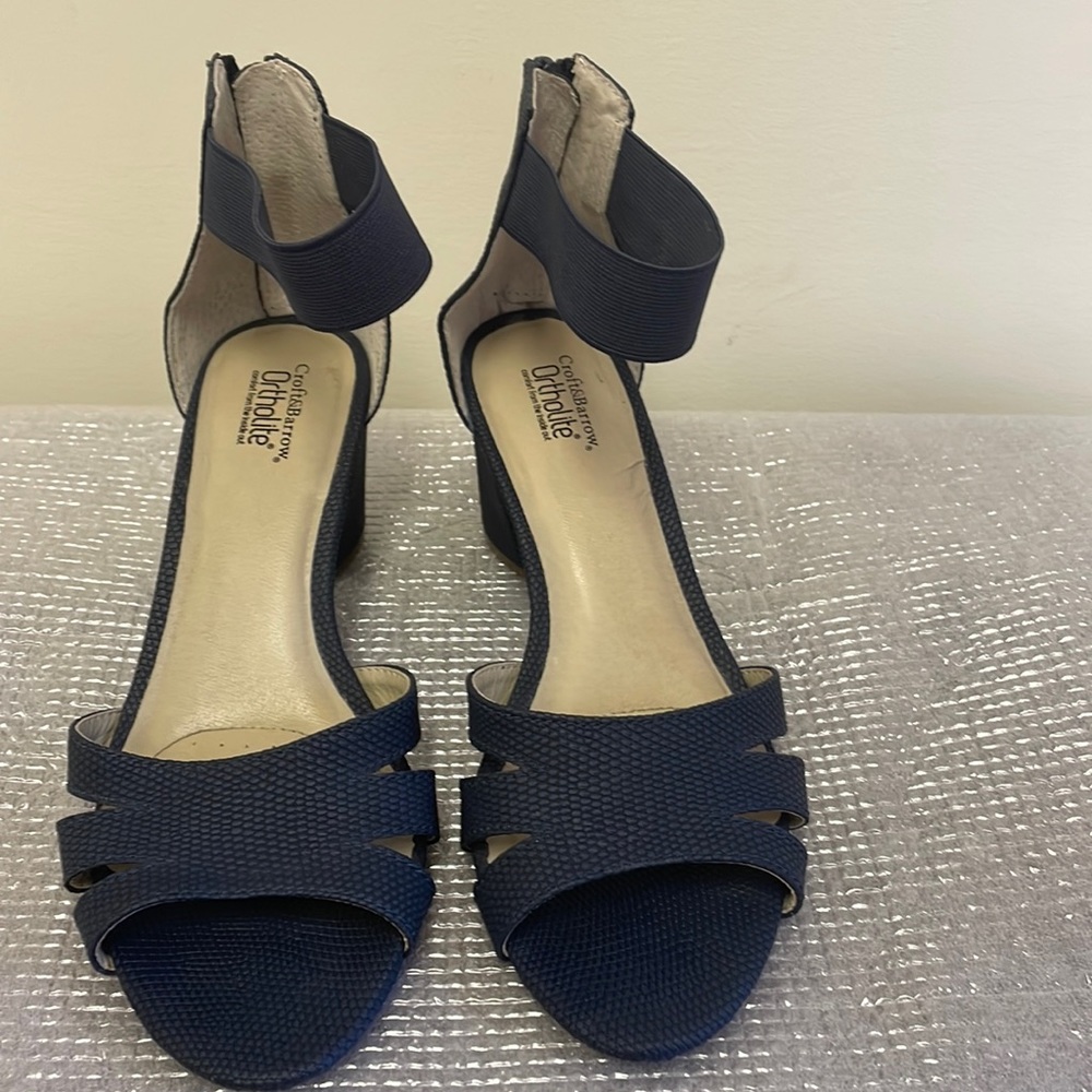 Croft & Barrow Women’s Blue Open toe heels Shoes/Size:8.5 Med.